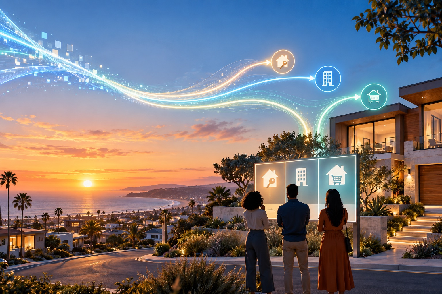 Abstract image representing artificial intelligence and real estate