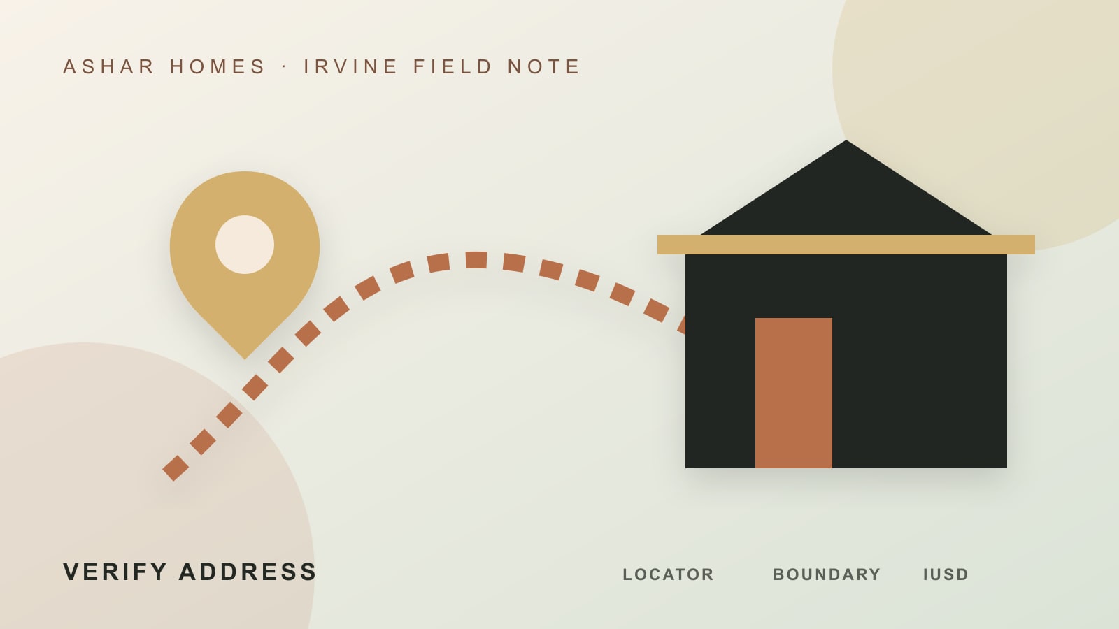 Editorial map pin and school assignment card showing exact-address verification steps